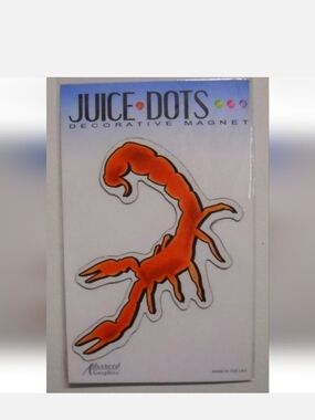 Orange Scorpion Decorative Magnet